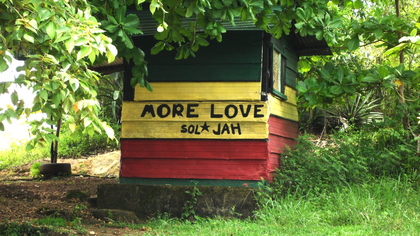 Rastafari shanty villa in Jamaica