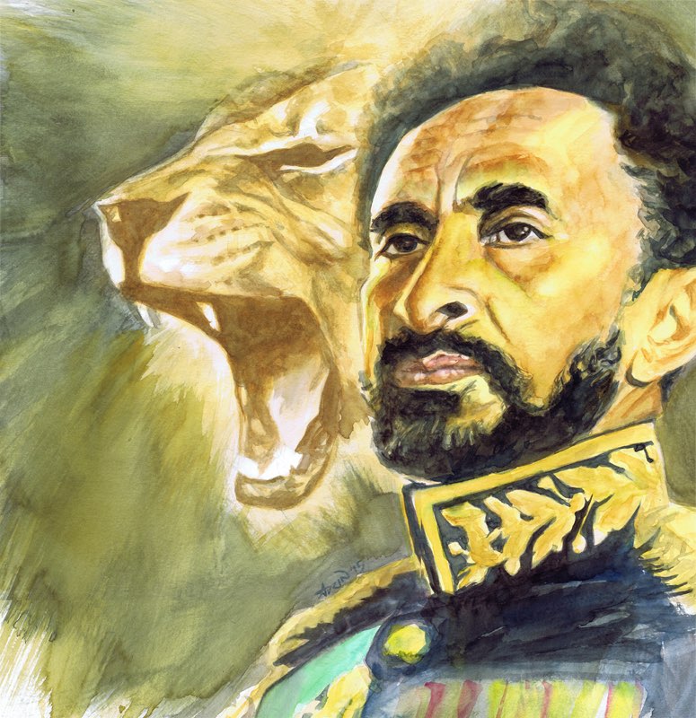 King Haile Selassie I of Ethiopia the Artwork for home decoration and interior design, spotted at AfroTriangleDesigns.com